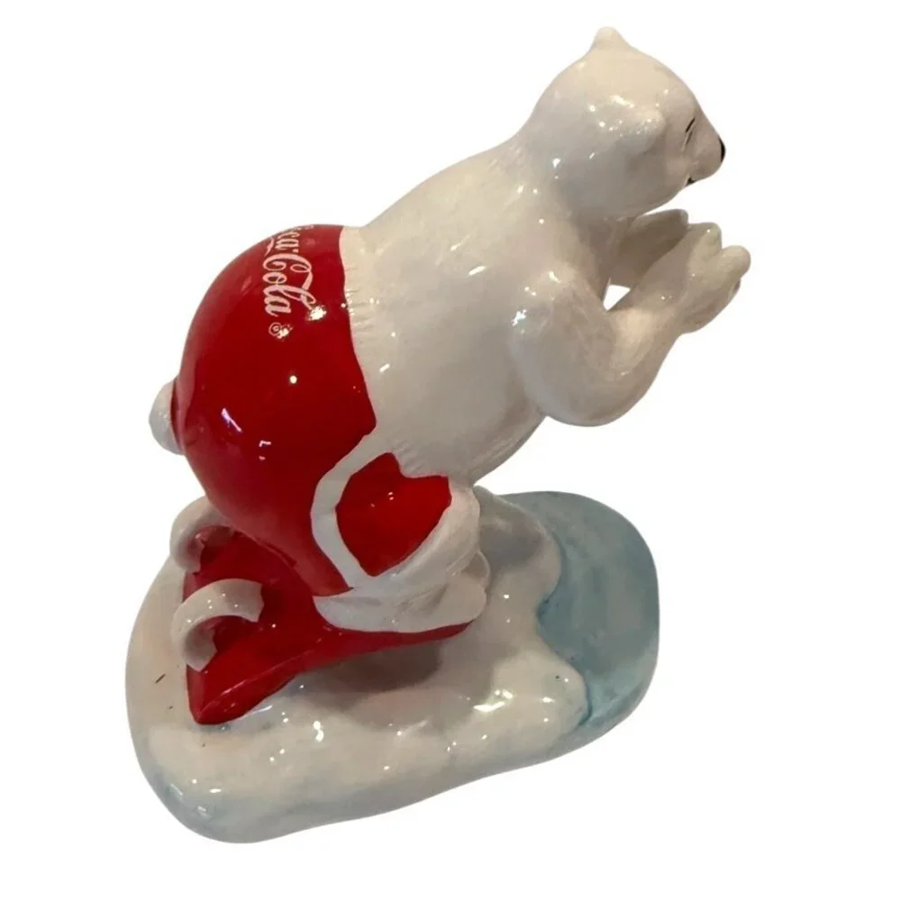 Coca-Cola Polar Bear Figurines Vintage Sports Collectible Soda 1995